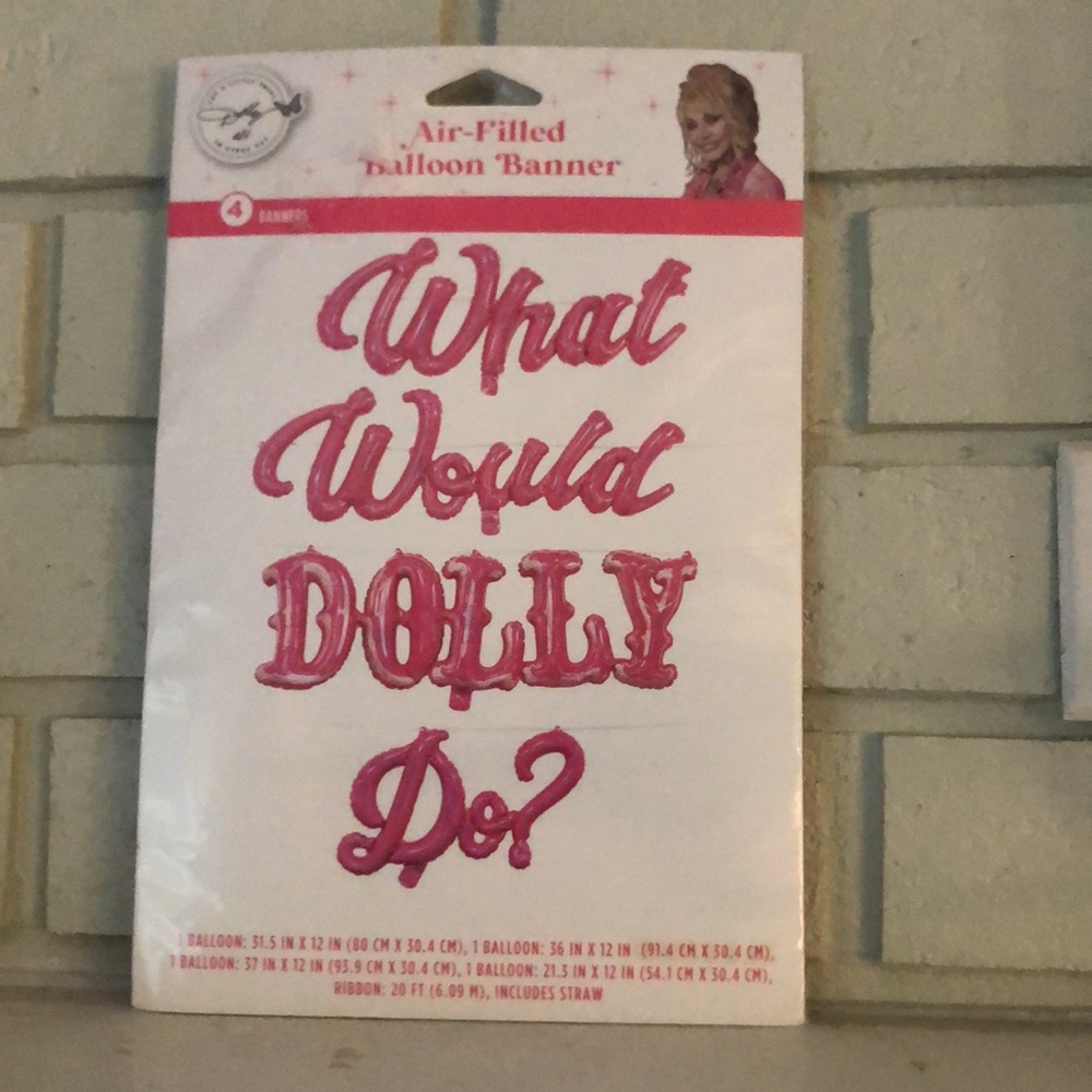 What Would Dolly Do-Air-Filled Balloon Banner